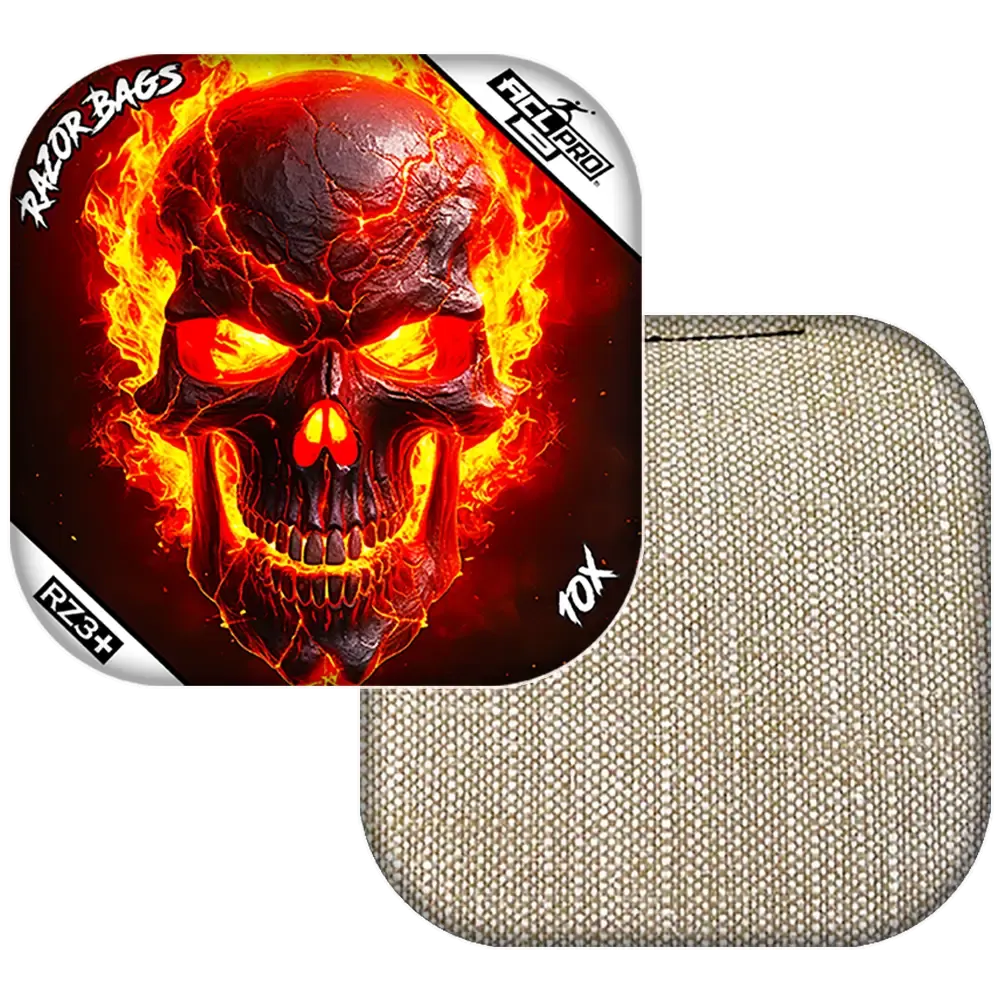 10X | Fire Skull | ACL PRO Razor Cornhole Bags