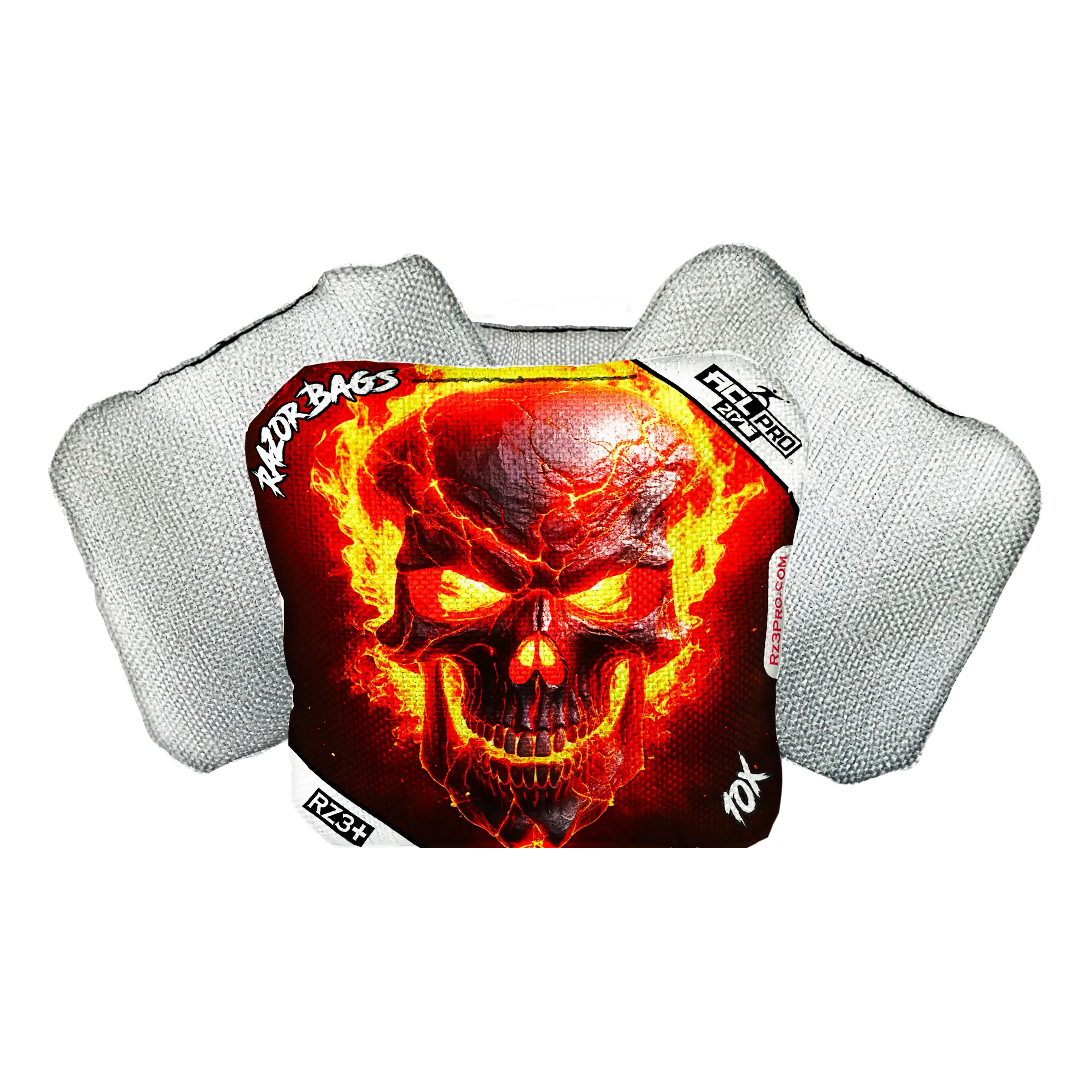 10X | Fire Skull | ACL PRO Razor Cornhole Bags