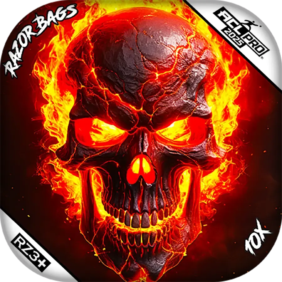10X | Fire Skull | ACL PRO Razor Cornhole Bags