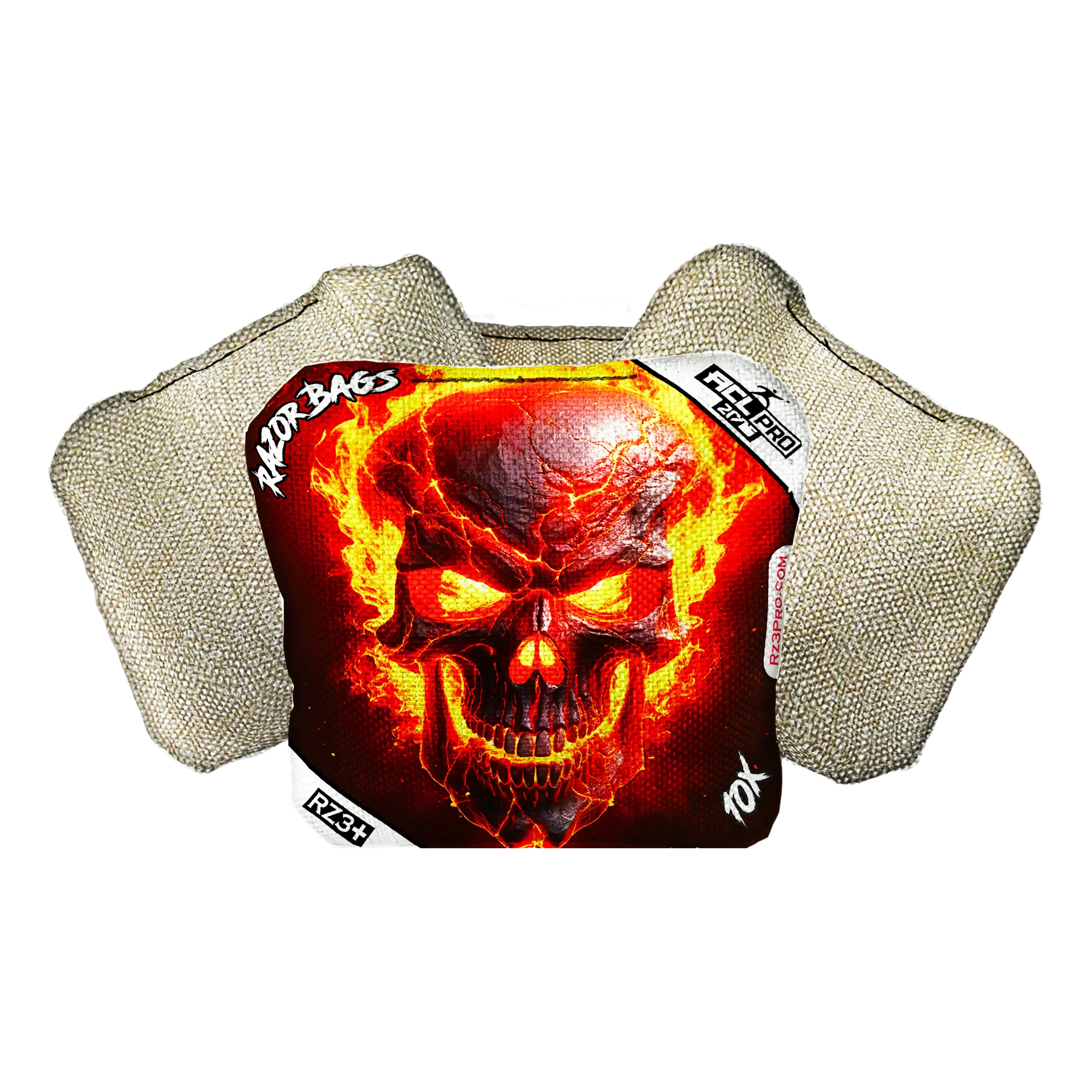 10X | Fire Skull | ACL PRO Razor Cornhole Bags