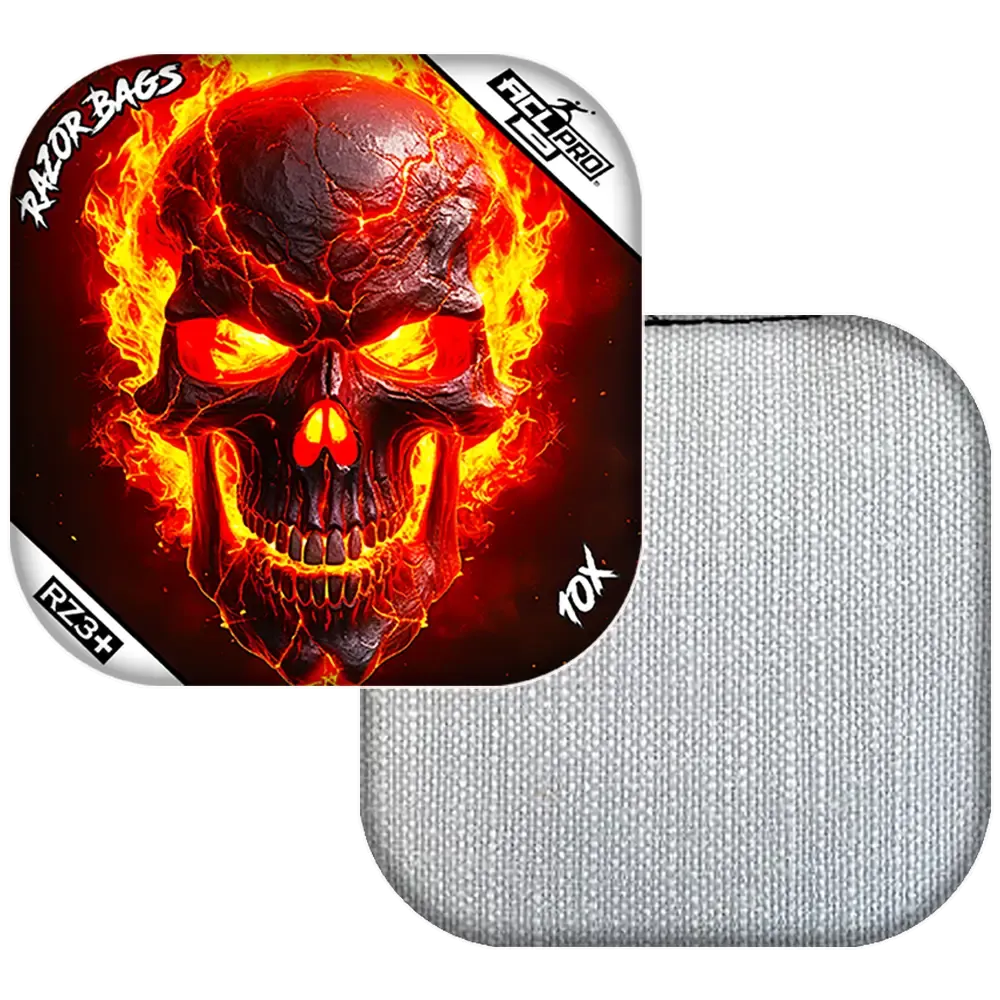 10X | Fire Skull | ACL PRO Razor Cornhole Bags
