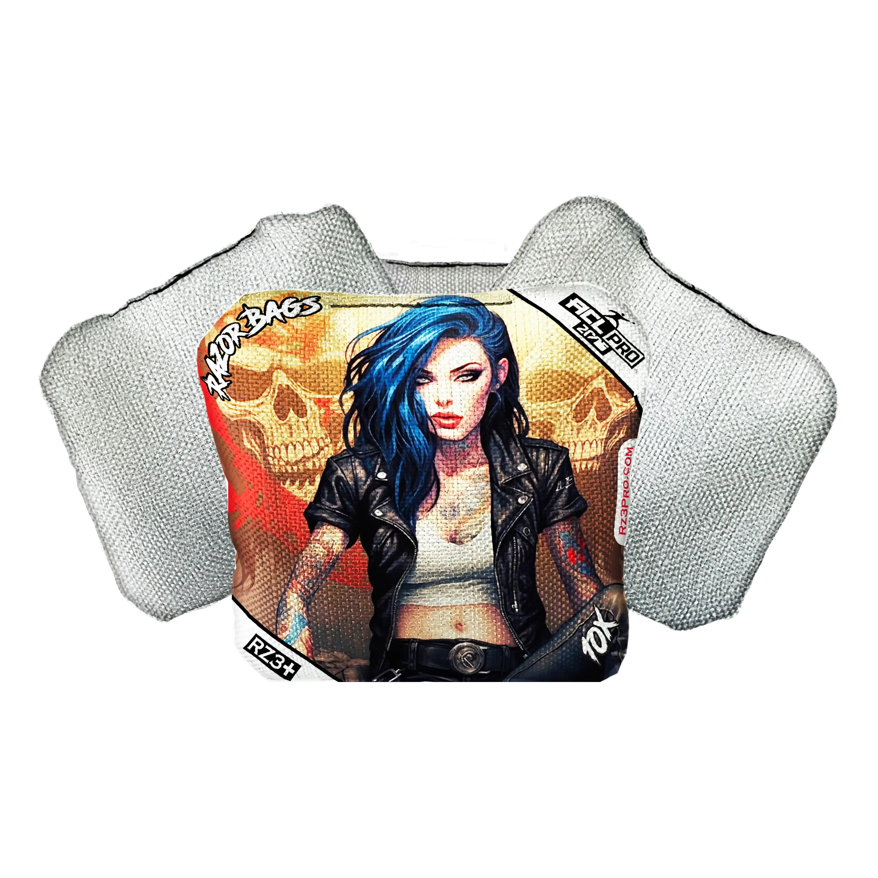 10X | Woman Skulls | ACL PRO Razor Cornhole Bags