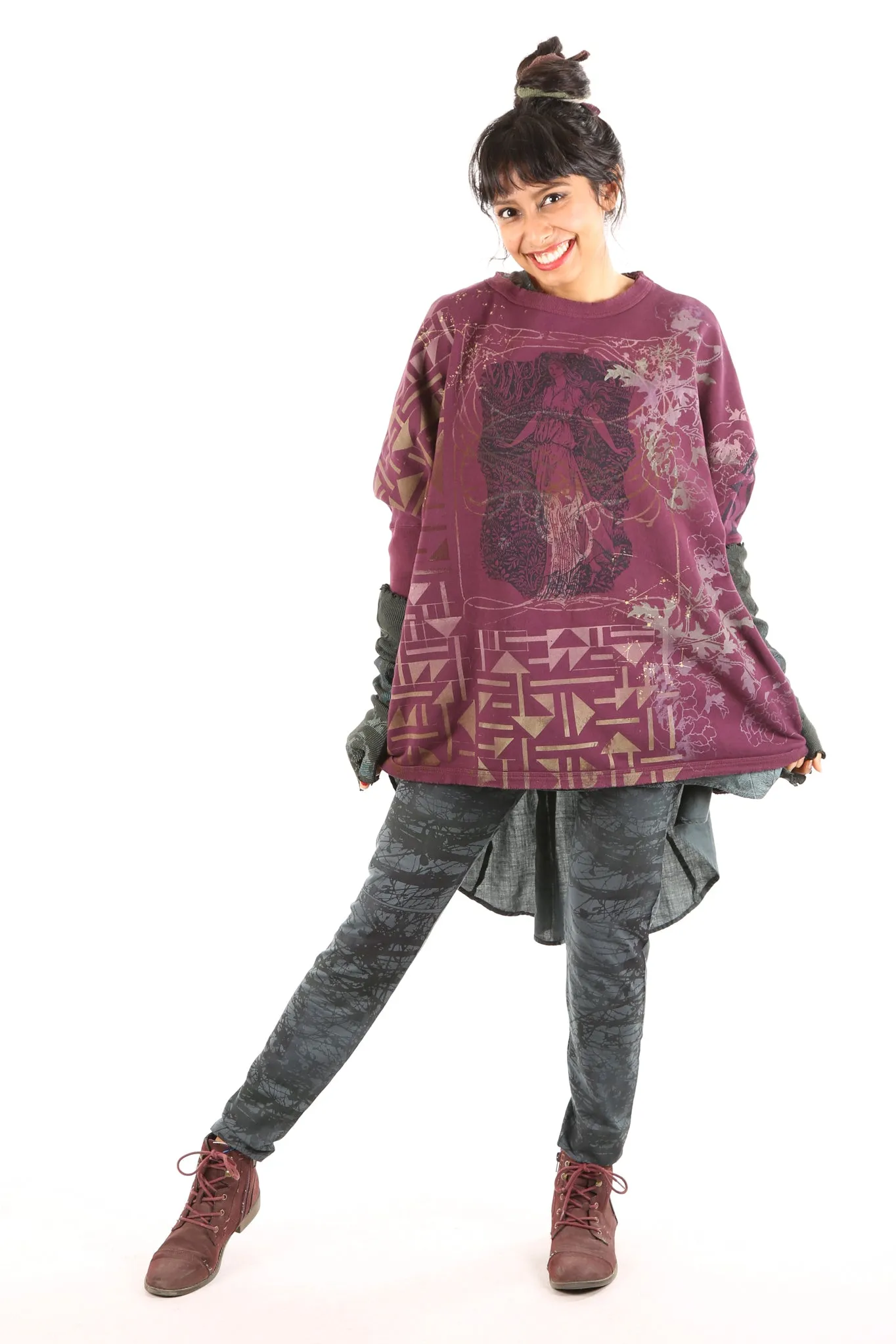 2210  Cozy Fleece Square Sweatshirt Jam Printed
