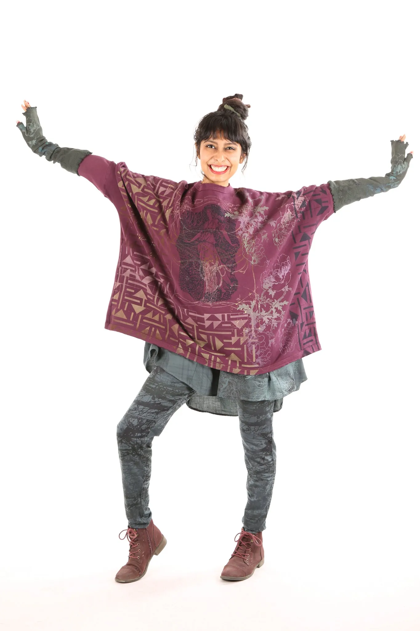 2210  Cozy Fleece Square Sweatshirt Jam Printed