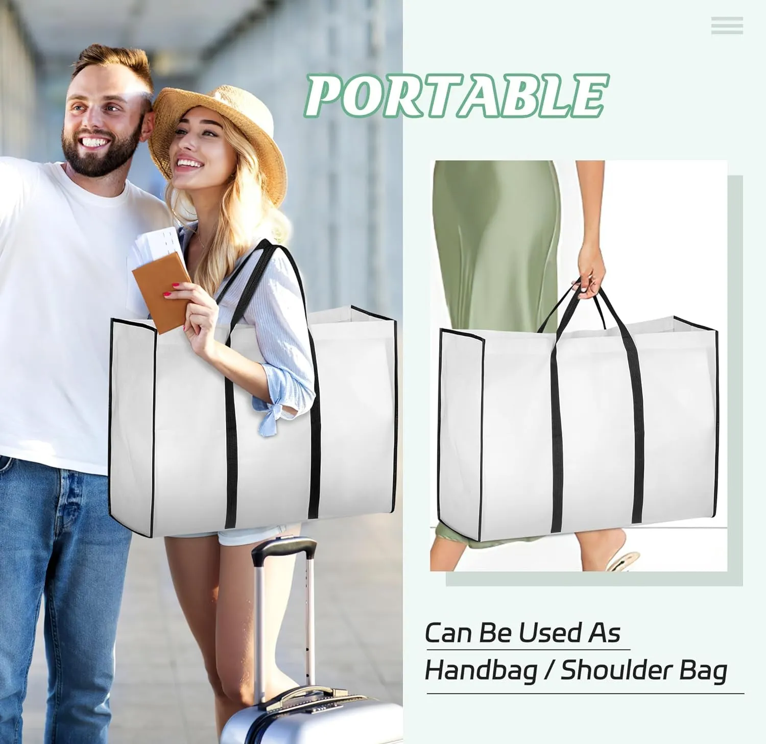70" Wedding Dress Garment Bag with Bride Tote Bag