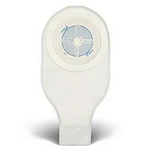 ActiveLife® One-Piece Stomahesive® Skin Barrier, Cut-to-Fit Stoma Opening 3/4" - 2-1/2" (19mm - 64mm), Drainable Pouch, Transparent 12" (30.5cm), Tail Clip - Box of 20