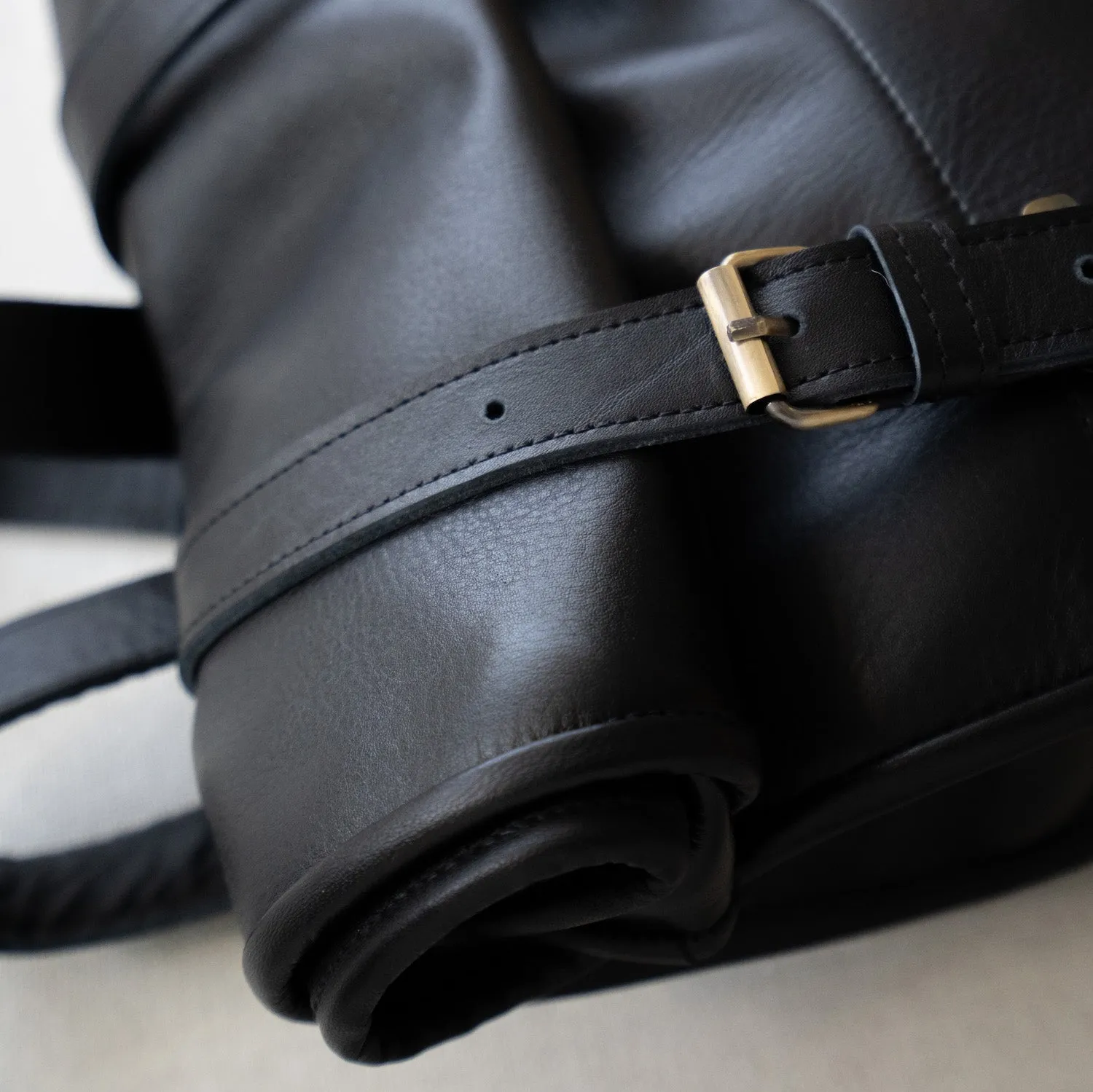 Adventurer Leather Rolltop Backpack