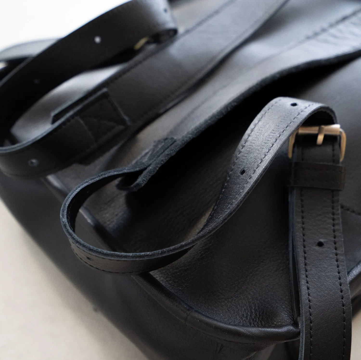 Adventurer Leather Rolltop Backpack