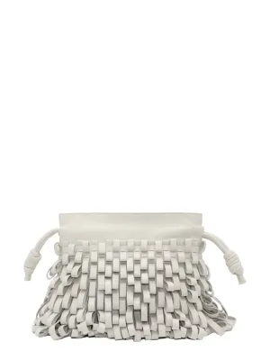 Alexis Quinn Fringe Loop Clutch in Vanilla