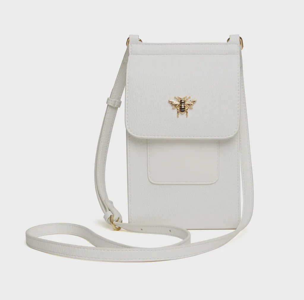 Alice Wheeler Mini Bloomsbury CrossBody Bag White