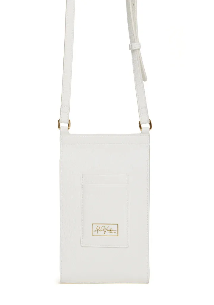 Alice Wheeler Mini Bloomsbury CrossBody Bag White