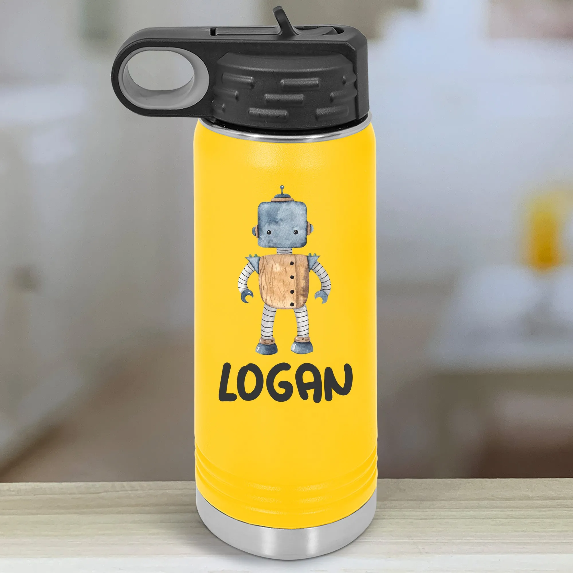 Baby Watercolor Personalized With Name Kids Water Bottle Tumblers