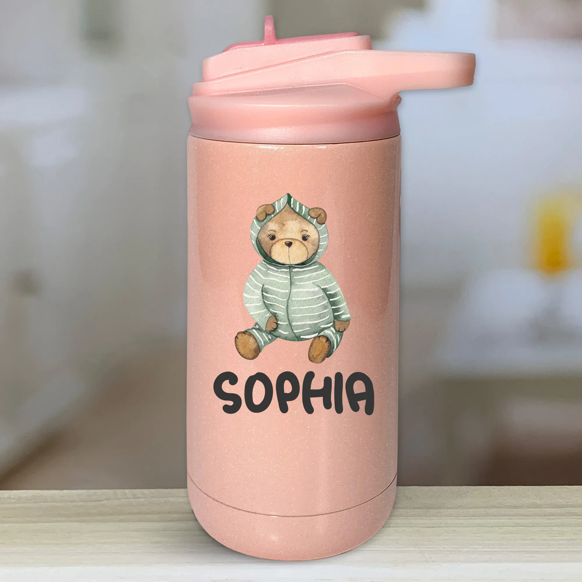 Baby Watercolor Personalized With Name Kids Water Bottle Tumblers
