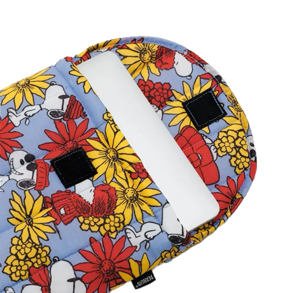Baggu Puffy 13/14 inch Laptop Sleeve, Floral Snoopy