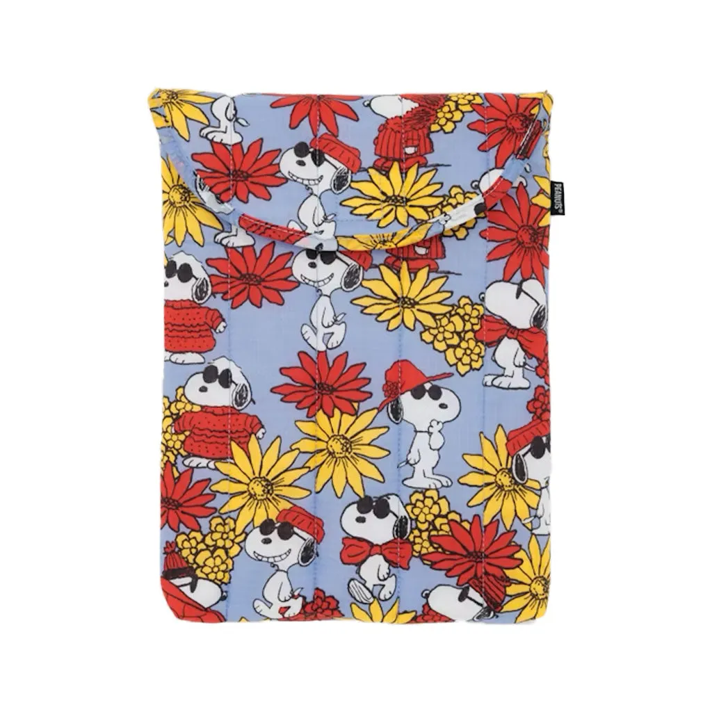 Baggu Puffy 13/14 inch Laptop Sleeve, Floral Snoopy
