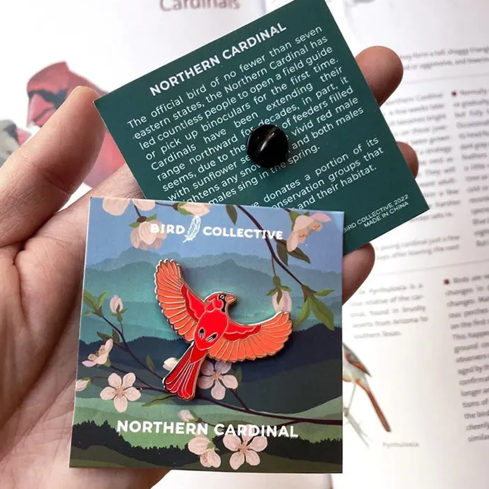 Bird Collective Northern Cardinal or Eastern Bluebird Pin