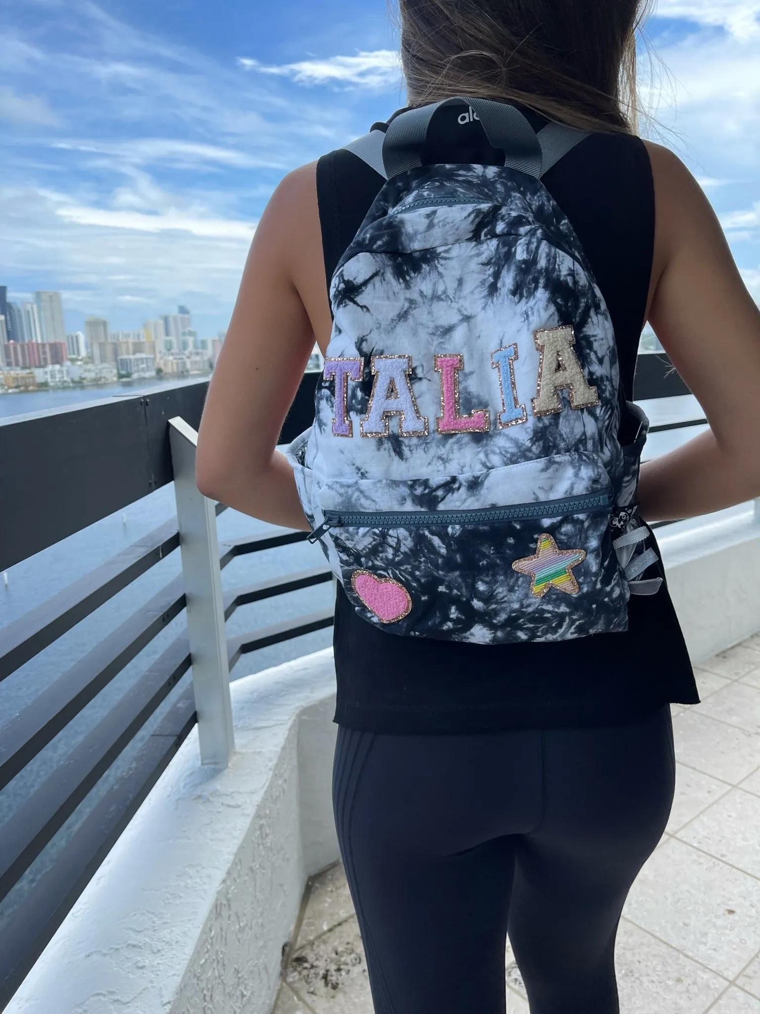 Black Tie Dye Backpack