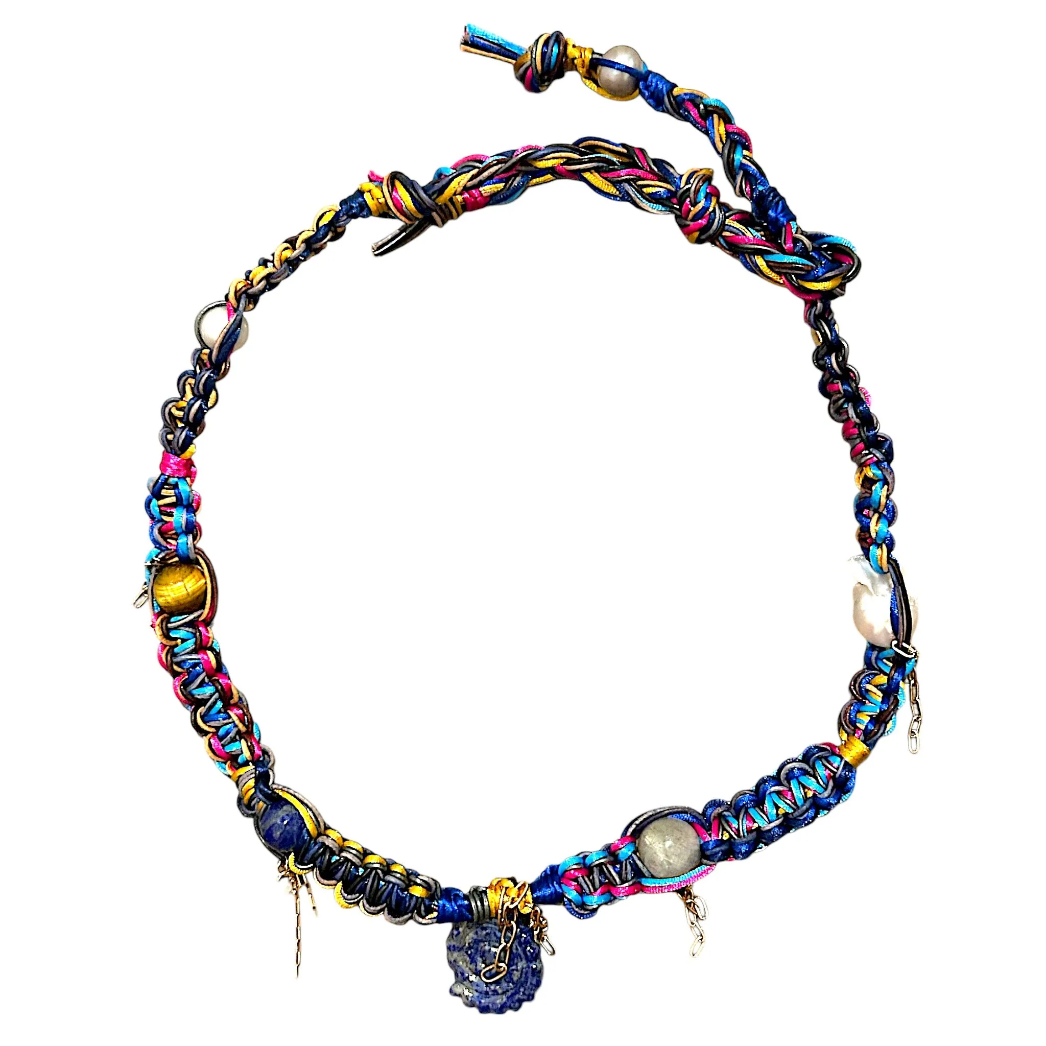 BLUE DREAM SEASHELL ROCKSTAR CHOKER