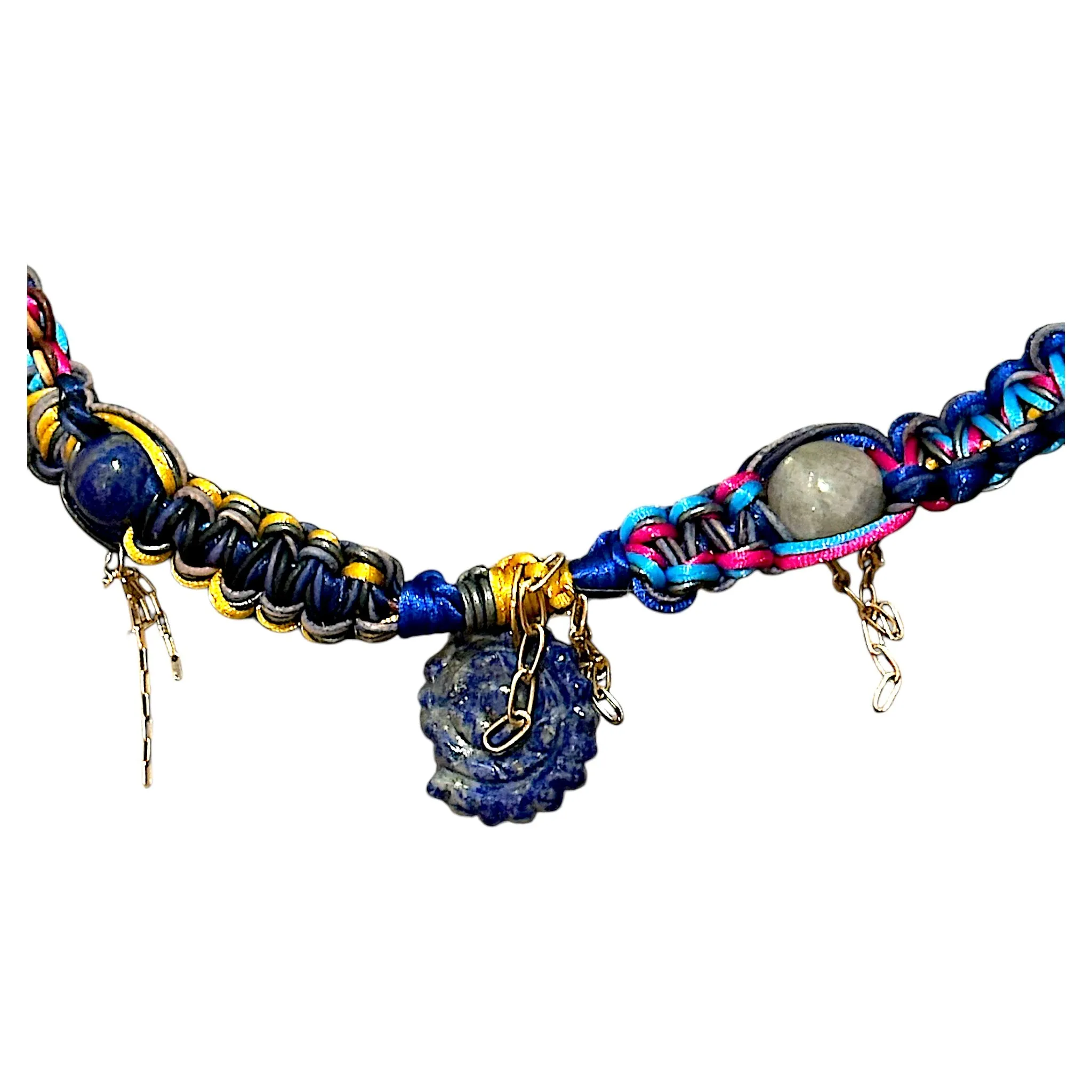 BLUE DREAM SEASHELL ROCKSTAR CHOKER