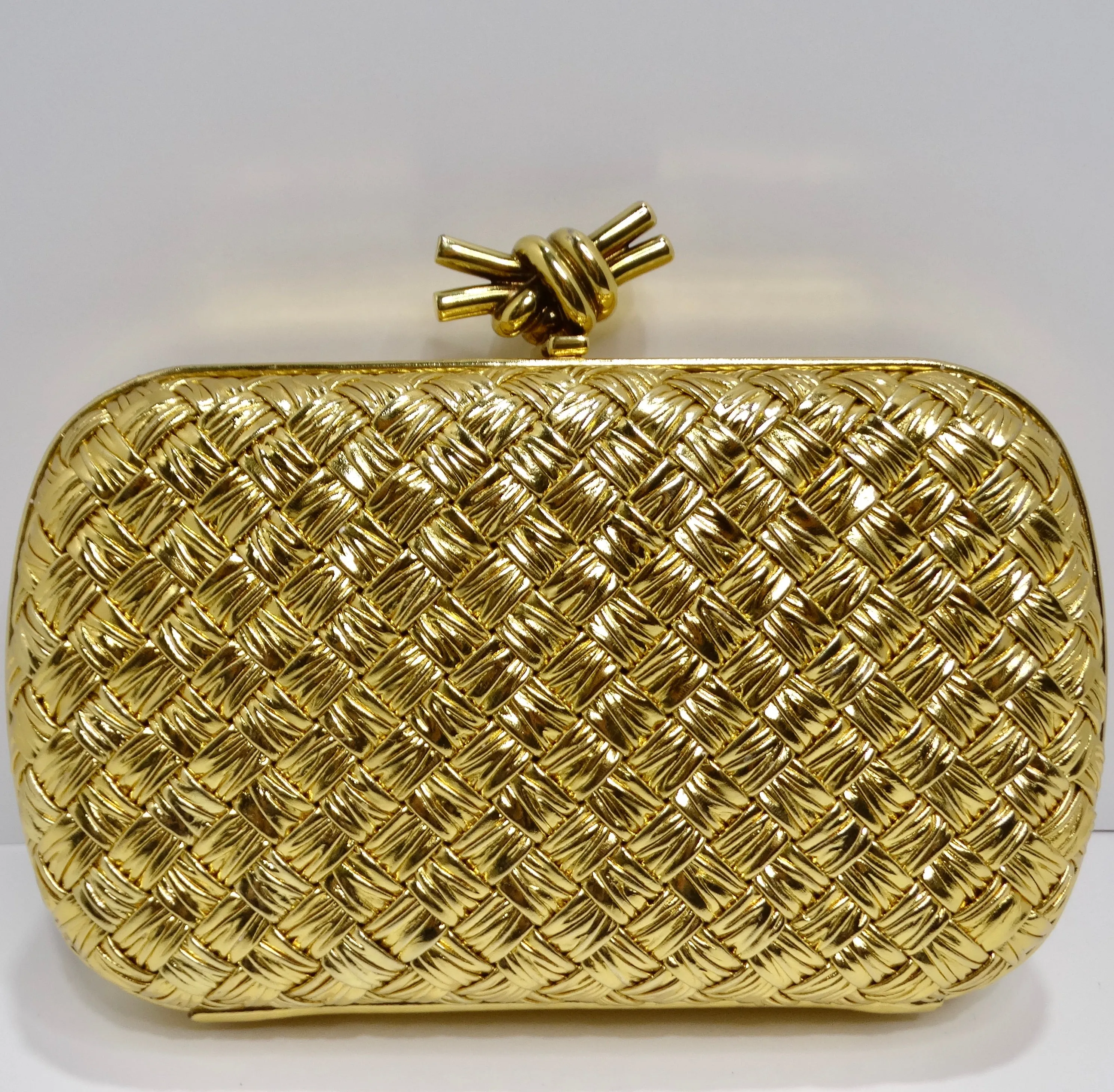 Bottega Veneta Plisse Knot Clutch