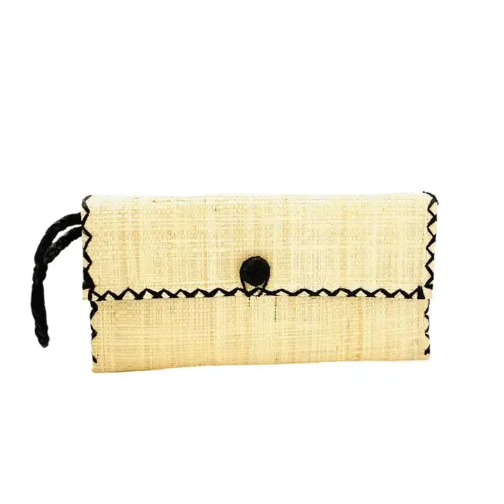 Chi Chi Straw Clutch Wristlet Bag