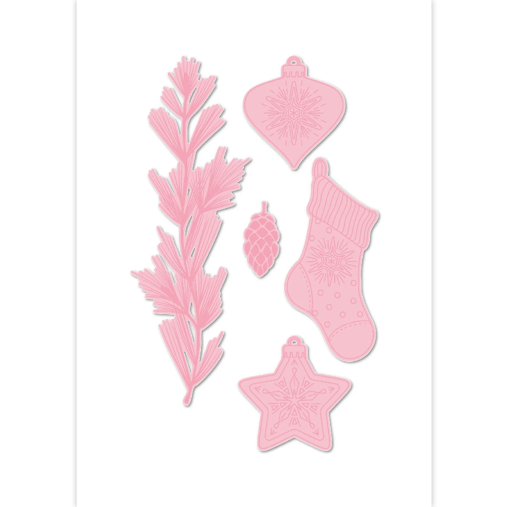 Chloes Creative Cards Die & Stamp Set - Christmas Branch