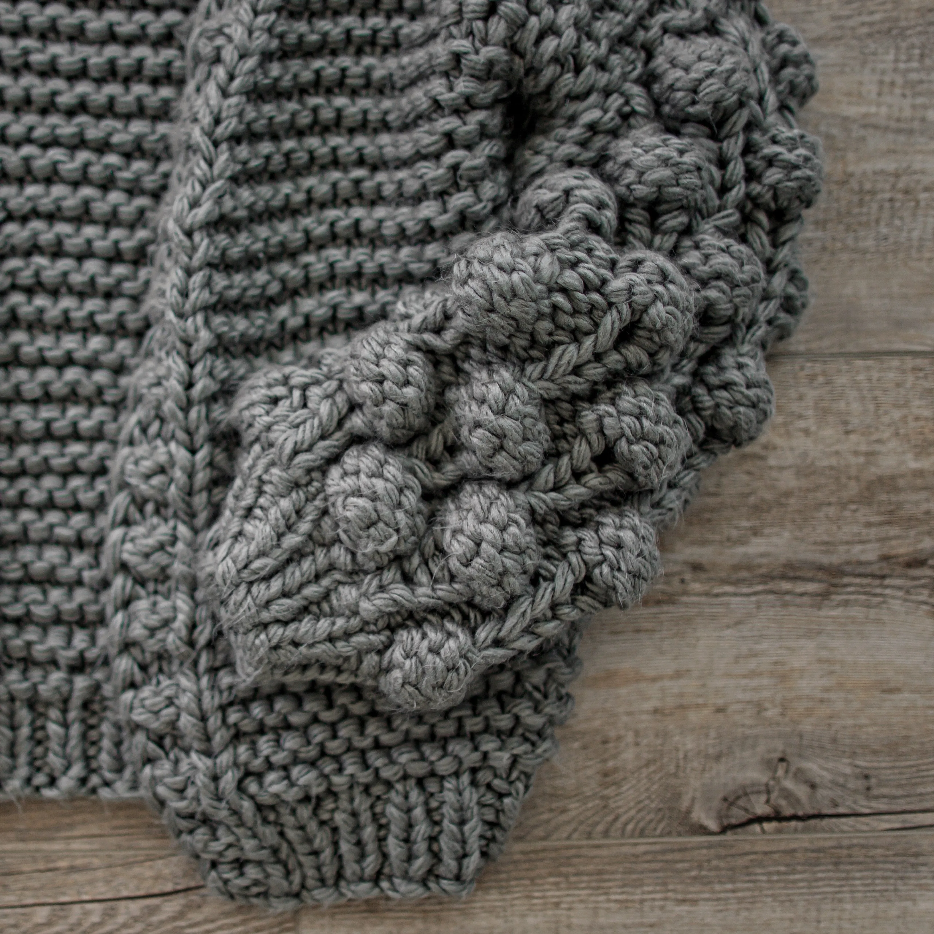 Chunky Knit Pom-Pom Sleeved Cardigan