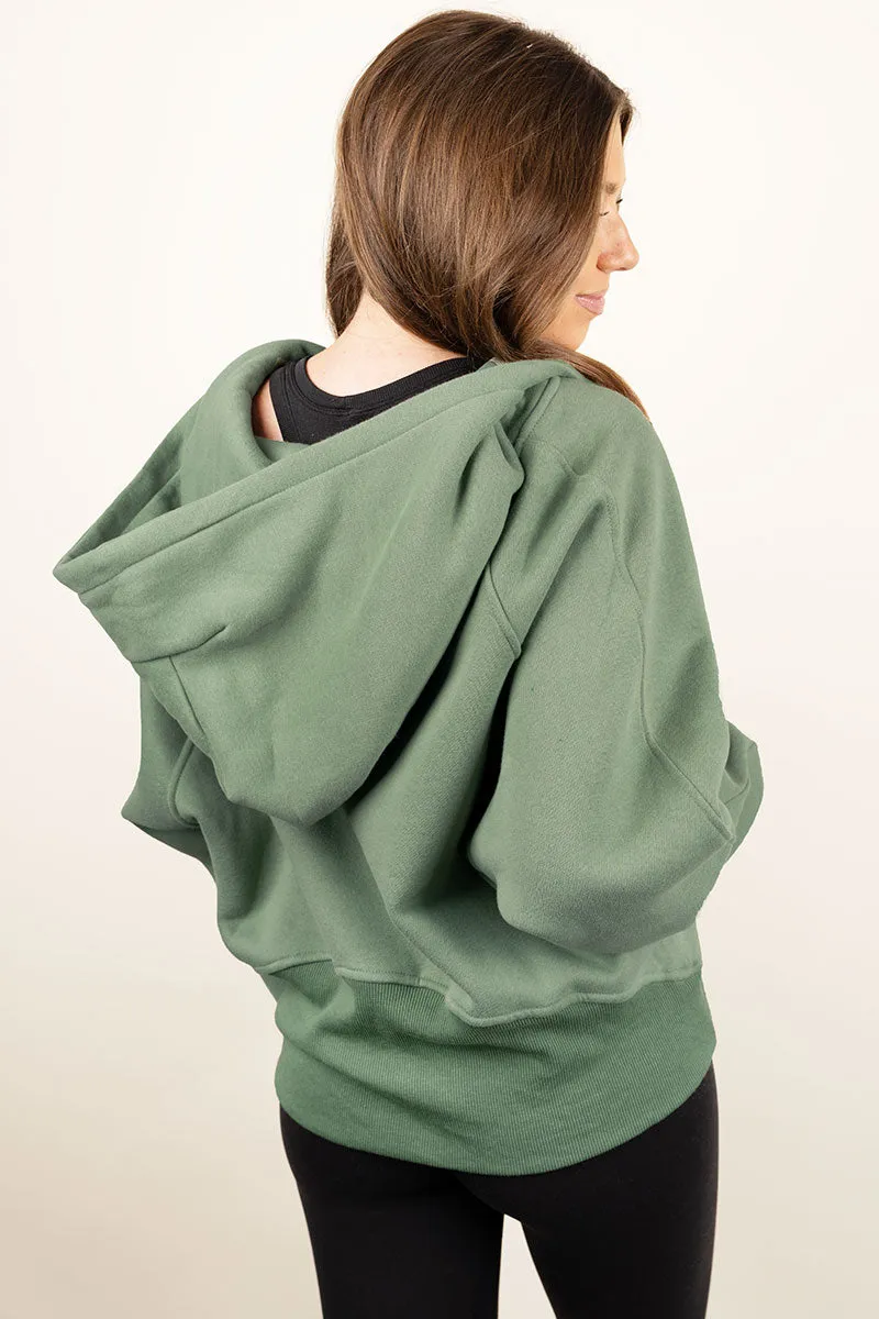 Cozy Up To You Sage Thumbhole Hoodie