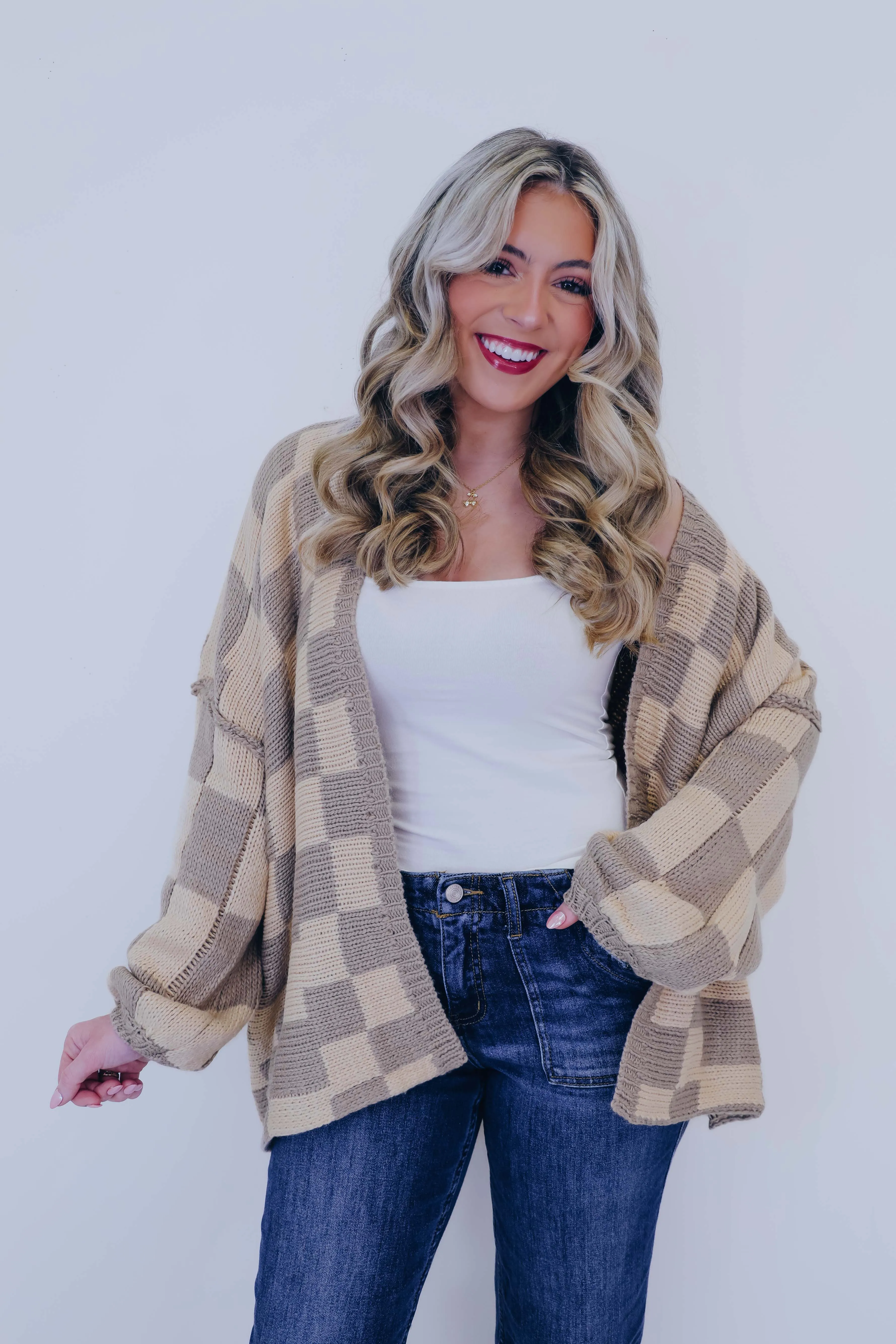 Crystal Cozy Open Front Cardigan
