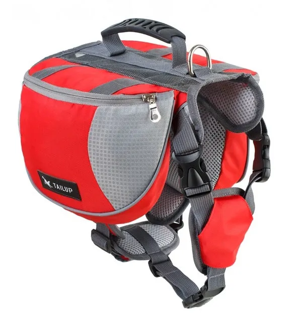 Dog Harness With Saddlebag Backpack