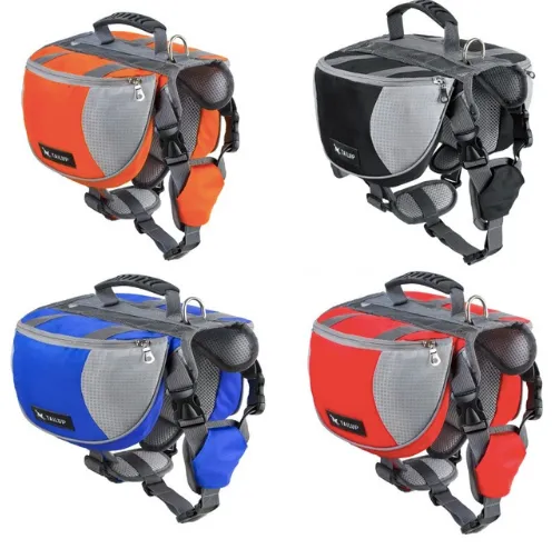 Dog Harness With Saddlebag Backpack