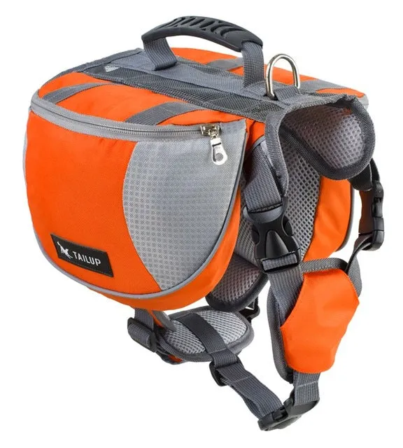 Dog Harness With Saddlebag Backpack