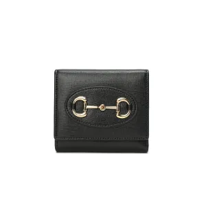 Elegant Horsebit Leather Wallet