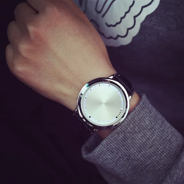 Elegant Unisex Watch with Leather Band