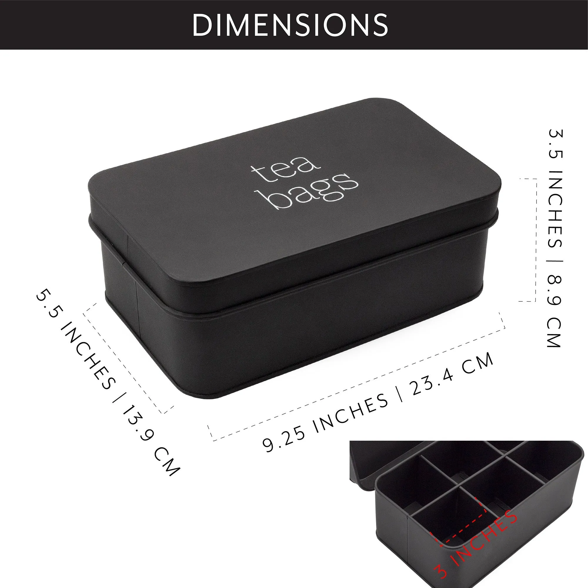 Enamelware Tea Bag Box