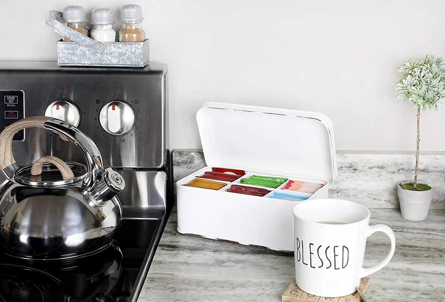 Enamelware Tea Bag Box