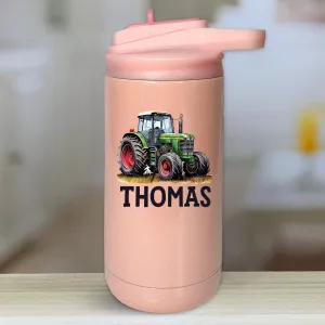 Farm Tractors Personalized With Name Kids Water Bottle Tumblers