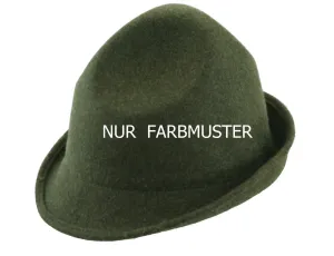Faustmann Tricorn Hat 100% Wool Olive with garniture