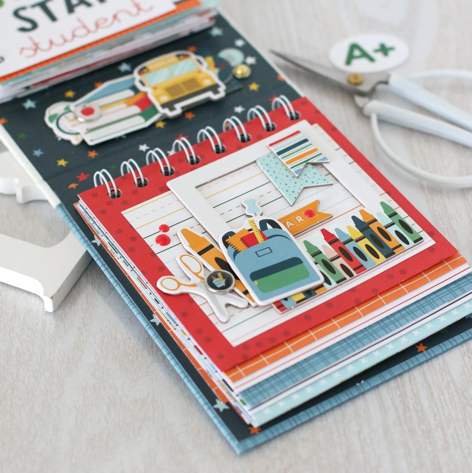 First Day of School Collection 4 x 7 Puffy Stickers Scrapbook Embellishments by Echo Park Paper