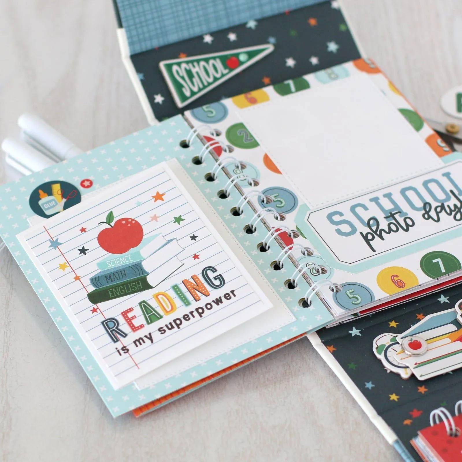 First Day of School Collection 4 x 7 Puffy Stickers Scrapbook Embellishments by Echo Park Paper