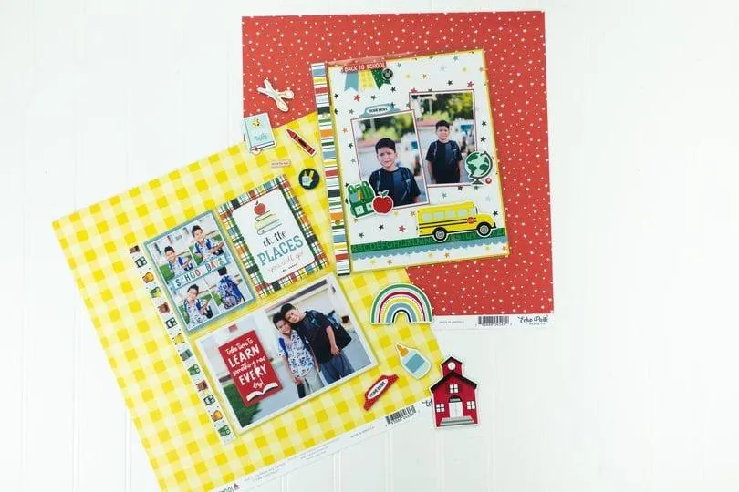 First Day of School Collection 4 x 7 Puffy Stickers Scrapbook Embellishments by Echo Park Paper