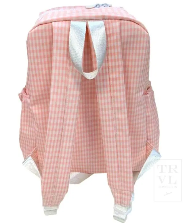 Gingham Coated Backpack