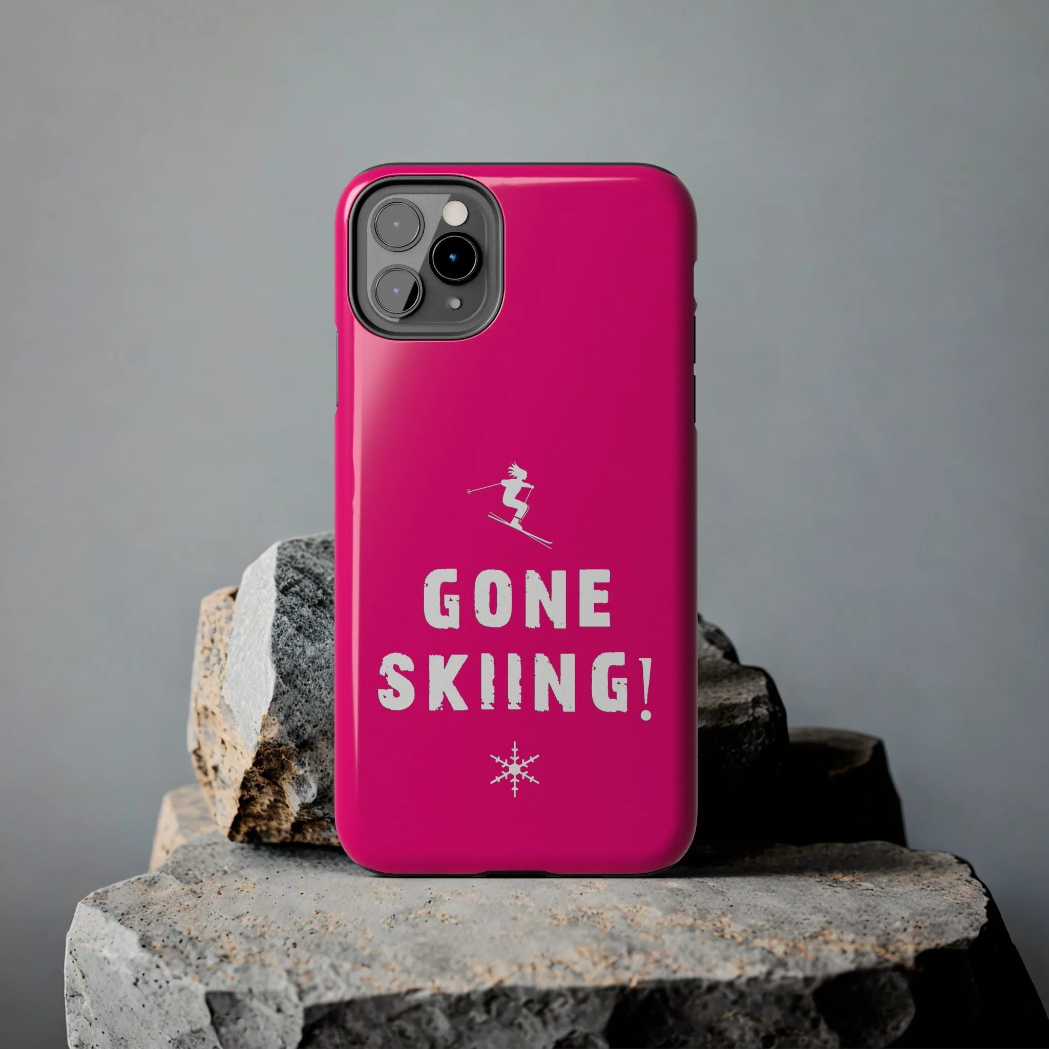 Gone Skiing Pink - Tough Phone Case, Case-Mate