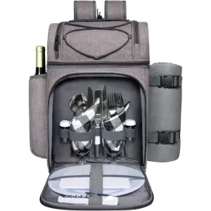 Hap Tim Picnic Backpack Set with Utensils and Blanket