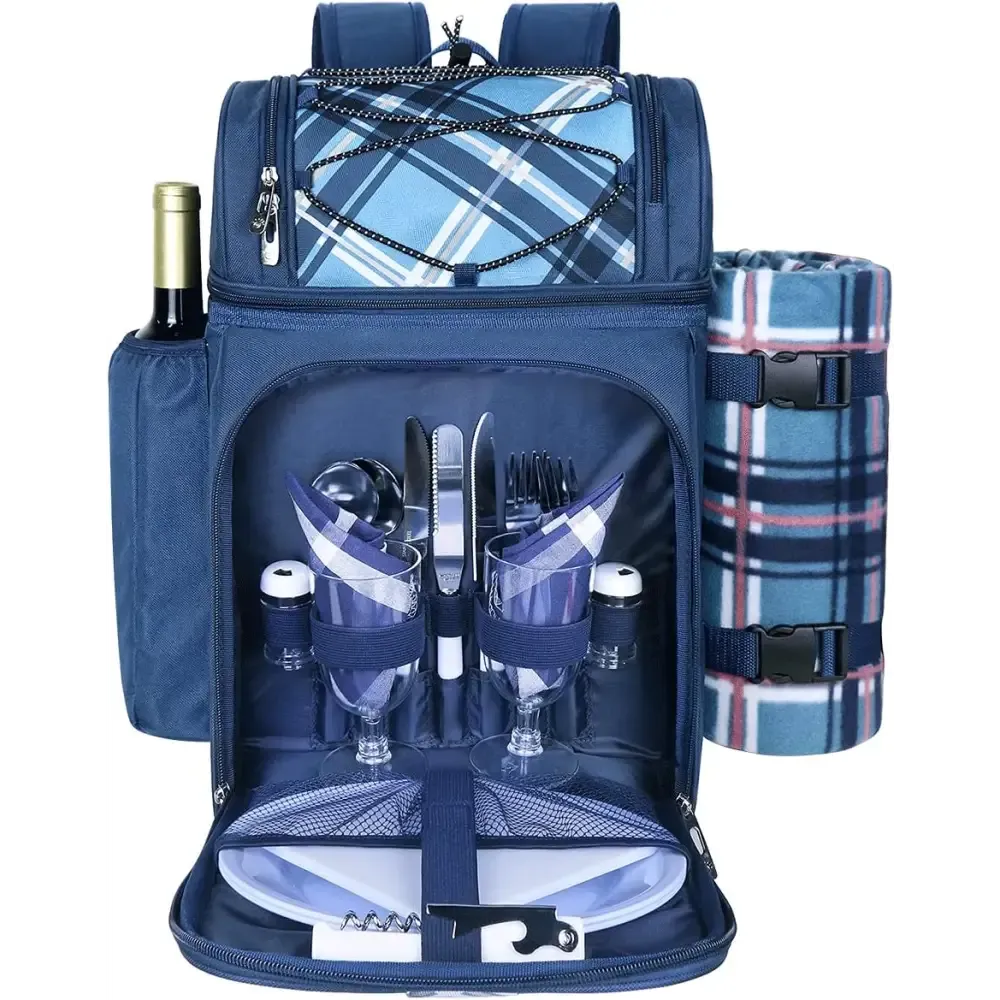 Hap Tim Picnic Backpack Set with Utensils and Blanket