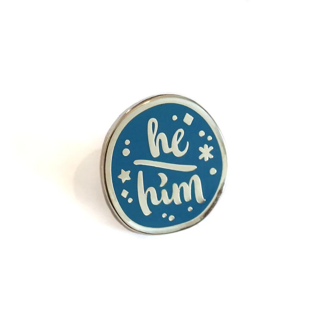 He/Him (Silver) | Enamel Pin