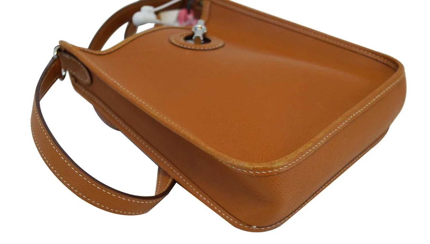 Hermes Brown Epsom Leather Vespa TPM Messenger Bag