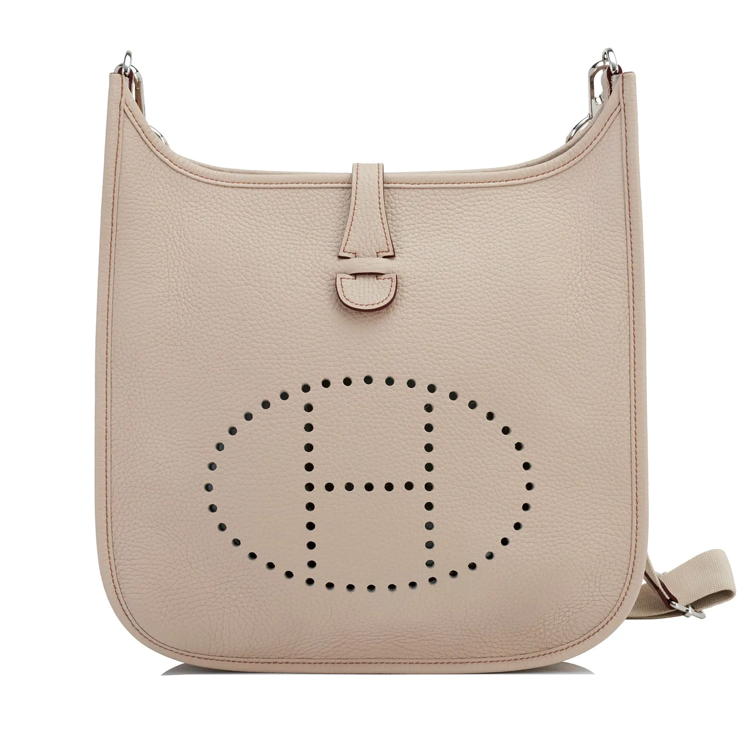 Hermes Grege Pale Beige Evelyne PM Cross-Body Messenger Bag Chic