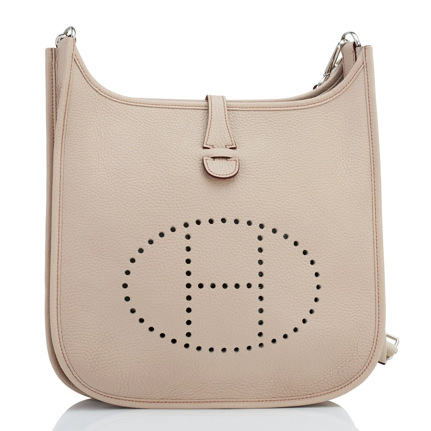 Hermes Grege Pale Beige Evelyne PM Cross-Body Messenger Bag Chic