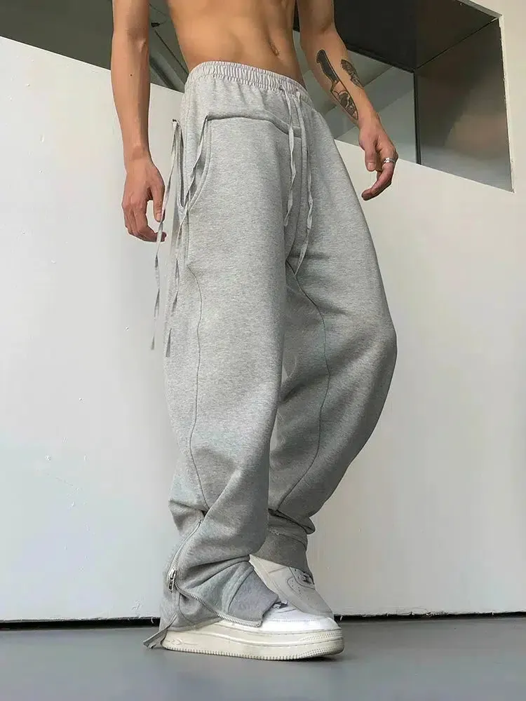High Waist Elastic Waist Sweatpants